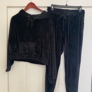 Velour track suit